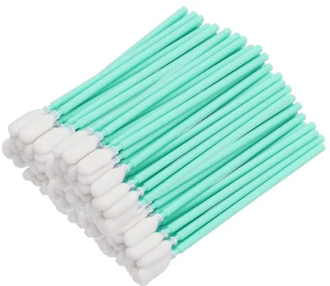 100 Stück Reinigungsstäbchen Schaum Reinigung Stäbchen Rechteckige Wattestäbchen für Tintenstrahl Druckkopfreiniger, Linsen Reinigung