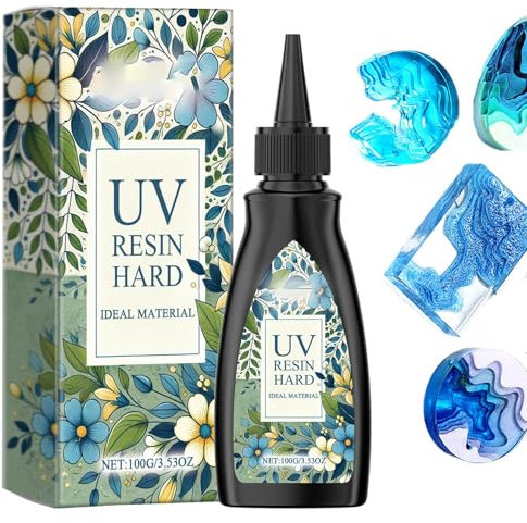 Resin Glue - Moisture Resistance Transparent Resin Glue, High-quality Clear Hard Resin Glue, Long-lasting Bonding Transparent UV Resin Glue for Jewelry Making, Craft Decoration, 100g