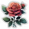 Samunshi® Rote Rose als Autoaufkleber Blumen für Motorrad Fahrrad Roller oder Auto Sticker Blumen Fahrrad Mtb Mountainbike Rennrad Pflanzen Aufkleber selbstklebend 10x10cm