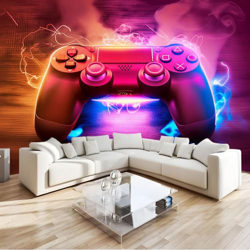 Fototapete 3D Gamer Fantasie Flamme Rot 250x175 cm Vliestapete Wandbild Fototapeten Vlies Tapeten Wandtapete Schlafzimmer Wohnzimmer Kinderzimmer Moderne Wanddeko