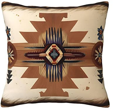 WHJYYXDE Hochwertiger Universal-Kissenbezug für vier Jahreszeiten, 50,8 x 50,8 cm, quadratischer Kissenbezug, Indianer-Muster