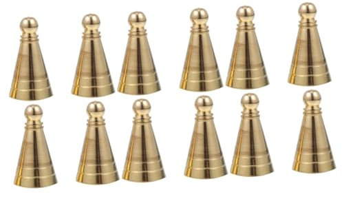 KICHOUSE 12 Stück Messing Räucherturm Räucherstäbchenhalter Räucherkegelbrenner Rückfluss Räucherkegel Herstellungswerkzeug Räucherkegel Formen Räucherstäbchen DIY Goldenes Kupfer