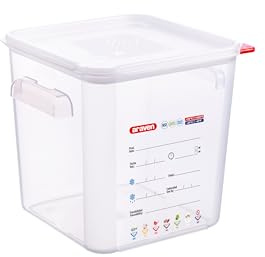 Araven Squared Transparent Container Polypropylene - 8Ltr with Lid 235x235x230