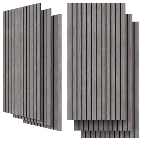 UMIACOUSTICS 6 Packs Acoustic Panel,47.2 x 23.6 Inches Decorative Sound Proof Panel for Office,Home Theater,Studio,Grey
