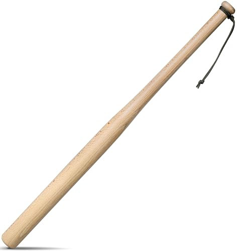 Victorer Baseballschläger aus Holz mit Paracord Handschlaufe, Verschiedene Arten, Baseball Schläger aus Massivholz (Holz)