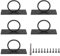 5 Stück Drop-Ring-Halterungen, 5,1 Cm, Dekorative Seilstützen, Halterung aus Edelstahl, Wandhalterung Zum Aufhängen von Pflanzen, Hanfseilen, Zäunen, Treppen, Decksgeländer