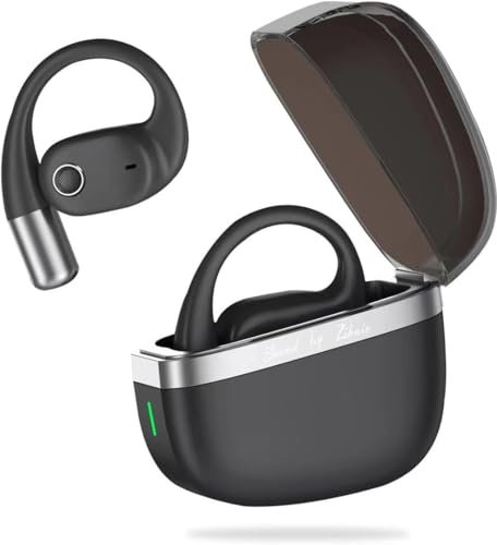 ZIHNIC AI Translation True Wireless OWS Headphones S06,Bluetooth Open Ear earphones with Minc,Long Battery Life Wireless Earhooks Headset,HiFi Stereo Sound Wireless Headphones-black