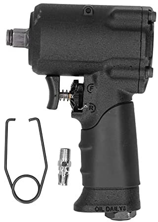 Jwthee Luftaufprallschlüssel, 9000 U/min Pneumatic Impact Wrax Heavy Dut Twin Hammer High Drehmomente Pneumatisches Werkzeug für Auto Repair Tire Shop