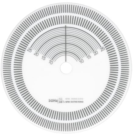Plattenspieler Strobe -Scheibe | 33 UPM 45 U/min -Geschwindigkeitskalibrierungstool für LP -Datensätze | Acryl -Drehzahlmesser für Plattenbegeisterte/DJs/Audiophile | 80 mm