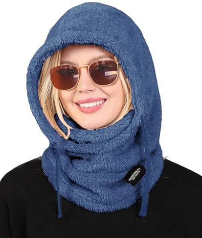 Koerye Plüsch Sturmhaube Mütze Winter Herren Damen Multifunktionale Outdoor Winddicht Thermo Fleece Thermo Skimaske Wolle Balaclava