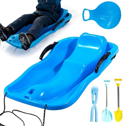 Luge à Neige pour et Adultes, Planche de Luge à Grande Vitesse, Planche de Ski en Plastique pour Jouets d'hiver en Plein air, Jouer sur la Glace, l' et Le Sable