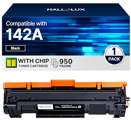 HALLOLUX 142A W1420A Toner mit Chip kompatibel mit HP 142A W1420A 142X W1420X für LaserJet Pro MFP M140w M140 M139w M139 Pro M110w M110 (1 Schwarz)