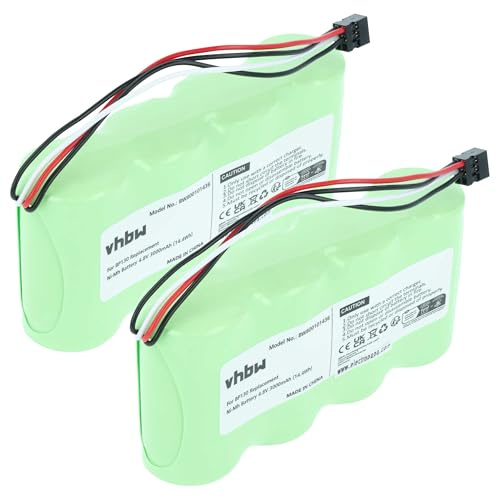 vhbw 2X Akku kompatibel mit Fluke 124, 123 Messgerät (3000 mAh, 4,8 V, NiMH)