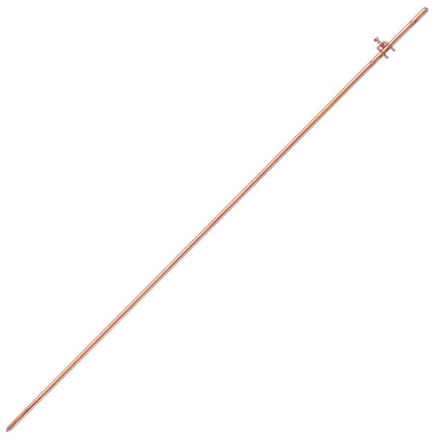 GOUNENGNAIL- 4' Grounding Rod - 3/8 Copper Ground Rod with Wire Clamp | Great for Electric Fences, Antennas,Satellite Dishes,and other Grounding Needs (1, 3/8''x4')