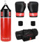 Boxsack-Set Professional für Kinder und Jugendliche 60 x 20 cm, Box-Set mit Boxhandschuhen, Boxbandagen und Tasche - 5,5 kg Rot-Schwarz Boxset