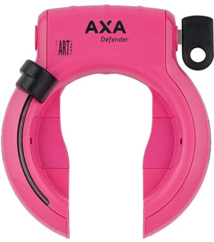 AXA Defender Art Pink, Hinterbau Rahmenschloss inkl. Fahrradklingel