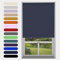 Navy Blackout Roller Blind Metal Fittings Trimmable UV Protection Thermal Properties Premium Fabric Home Office Bedroom Kids Room Child Safe Easy Fit 120cm Width x 160cm Drop