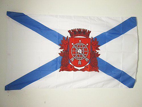 AZ FLAG - Flagge Rio de Janeiro - 90x60 cm - Rio de Janeiro Fahne 100% Polyester mit Scheide für Mast - UV-beständig - Vives Farben - 50g