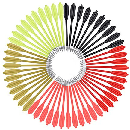 NIKA ARCHERY Armbrustbolzen Pfeile 6,5 Kunststoff Jagdpfeile für 50-80lbs Armbrust Bogenschießen Pistole – Angeln Jagd Schießübungen (60 Stück)