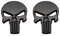 2 x Flügel Totenkopf Emblem aus Metall Totenkopf-Auto-Aufkleber, Auto-Zubehör für Motorrad, LKW, Skateboards, Laptop, DIY-Aufkleber