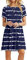 MOLERANI Beach Dresses for Women UK Casual T-Shirt Dress Short Sleeve Ladies Beach Dress (XL, Navy Wavy Striped)