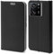 Moozy Wallet Case for Xiaomi 13T / 13T Pro, Black Carbon - Flip Case with Metallic Border Design Magnetic Closure Flip Cover with Card Holder and Kickstand Function