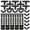 VooGenzek 50 Piezas Juego de Accesorios de Irrigación para Tubos 16mm, Conectores de Púas de Manguera para Sistemas de Riego, Tees, Acoplamientos, Codos, Tapones de Tapa, Tapón