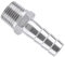 15mm Stainless Steel SS304 Male Thread Pipe Fitting Barb Hose Tail Connector BSP 1/8~3/4, Hose Tail Adaptor, Quick Fitting Joint, Easy to Connect (1/2''*15mm)