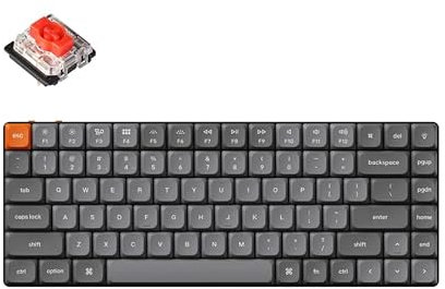 Keychron K3 Max Ultra-Slim Wireless Mechanical Keyboard, QMK/VIA Programmable Bluetooth 5.1/2.4 GHz/Wired with White Backlight Low Profile Gateron Red Switch Compatible with Mac Win Linux - US Layout