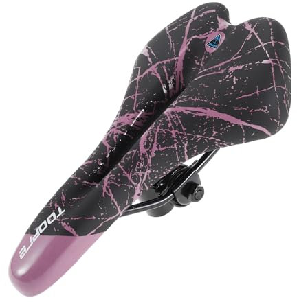 BULLSPANN Siège de Vélo Universel, Selle VTT Respirante pour Hommes et Femmes, Coussin de Selle de Vélo en PU Absorbant Les Chocs pour Vélo de Route, Violet