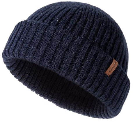 Comhats XL/XXL Fisherman Beanie (Up to 63 cm) – Strickmütze für Herren & Damen – Weicher Mix mit Wollanteil – Warme Wintermütze, Kratzfrei & Maschinenwaschbar