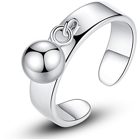 VIKI LYNN Zehenring für Damen, 925er-Sterlingsilber, hypoallergen, verstellbares Band, offener Fußring, Sterling Silber, einfach