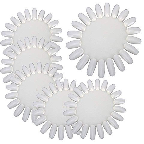 10 morceaux de pratique de panneau d'affichage d'outil d'ongle coloration faux ongles blanc transparent