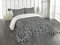 ABAKUHAUS Zebra-Druck Tagesdecke Set, Monochrome Stil Exotische, Set mit Kissenbezügen Waschbar, für Doppelbetten 220 x 220 cm, Schwarz-Weiß