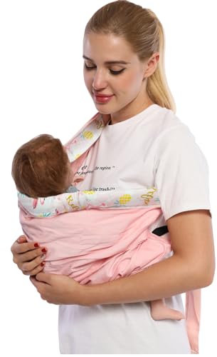 CUBY Babytragetuch, Baby Essentials für Neugeborene, natürliche Baumwolle, verstellbare Babytragen, bequem, leicht zu tragen, Stillen für Säugling, Kleinkind, Wickeltuch für Neugeborene