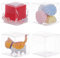 BENECREAT 60PCS 4x4x4cm Klare Würfel-Hochzeitsbevorzugungs-Kästen PVC-transparente Würfel-Geschenkkästen für Schmuck Speicher Display, Hochzeit, Valentinstag