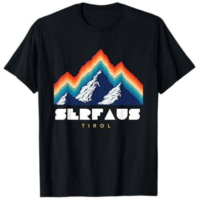 Serfaus Tirol - Österreich Retro 80s Skiferien Geschenk T-Shirt