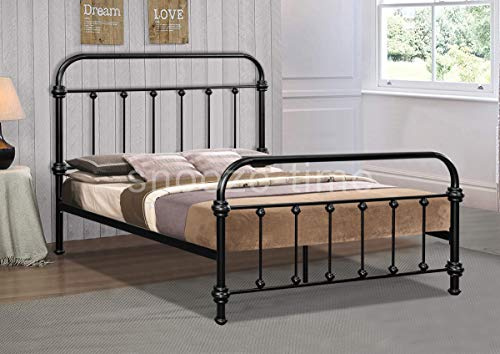 Baby Snooze Classical Vintage Style Mia bed frame in Cream or Black Small Double Double King Size (Black, 5FT King Size)