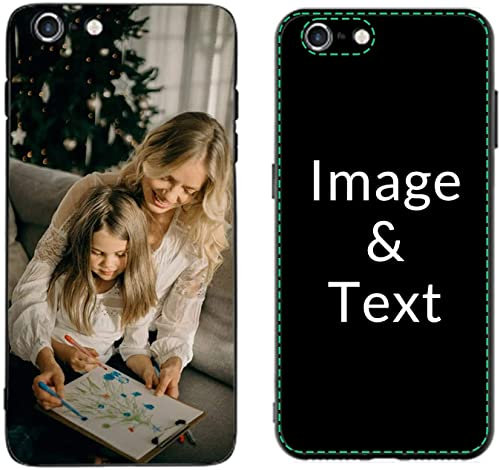 Naispanda Personalisierte Handyhülle für iPhone 6 Plus/ 6S Plus Hülle, Personalisiert Handyhüllen mit Foto Bild Text Name, Personalisierbar Angepasst TPU Phone Case Cover Individuelle Schutzhülle