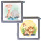 MeinBaby123® Schutzfolie kompatibel mit Toniebox 2er Set | Schutzcover selbstklebend | Premium Qualität | Folie Sticker I Toniebox Zubehör (2er Set Giraffe, Tiger & Giraffe Elefant)