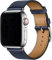 Fleshy Leaf Compatible Apple Watch Band Series SE 7 6 5 4 3 2 1 45mm 41mm 44mm 40mm 42mm 38mm, Genuine Leather Replacement Band for iWatch, Leather Apple Watch Strap (42mm/44mm/45mm, Navy blue)