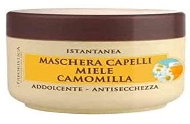 L'Erboristica Maschera Capelli Istantanea Miele e Camomilla Addolcente e Antisecchezza, 200 ml