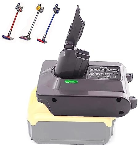 TPDL for Dyson V7 Battery Adapter, for Dewalt 20V Battery Convert to Dyson 21.6V V7 Handheld Vacuum Converter Absolute, Motorhead Pro, Trigger, Fluffy HEPA Li-ion SV11 Battery(Only Fit for V7 Series)