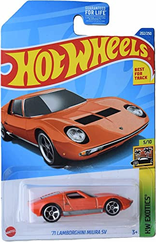 Hot Wheels - ´71 Lamborghini Miura SV – HW Exotics 5/10 – HCV34 – Short Card – arancione – Track Stars – Mattel 2022