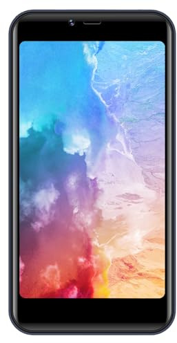 Logicom - Smartphone double Sim Le Five, avec câble usb, 2Go de RAM et 16 Go de ROM, Écran 5 version Android 12, reconnaissance faciale, dimension 14,2 x 7,4 x 1,05 cm, Bleu Marine - FIVE_NAVY_BLUE