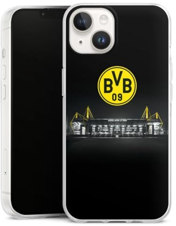 Silikon Hülle kompatibel mit Apple iPhone 14 Case transparent Handyhülle BVB Stadion Borussia Dortmund