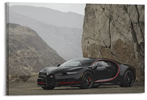 JOOEL Hyper Car Poster für Bugatti Chiron Poster, dekoratives Gemälde, Leinwand, Wandposter und Kunstbild, modernes Familien-Schlafzimmer, Dekor-Poster, 30 x 45 cm