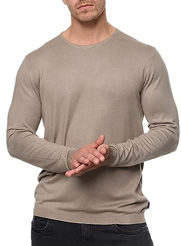 JEFF Herren Greyson Strickpullover mit Rundkragen | Feinstrick Pullover Cardigan Männer