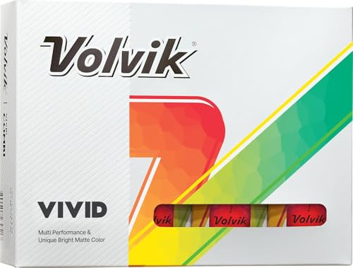 Volvik Golfbälle mit lebendigem, mattem Finish, Rot, 1 Dutzend