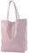 modamoda de T163 Damen Leder Shopper Schultertasche Large mit Innentasche handmade in Italy, Farbe:Flieder